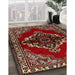 Traditional Red Medallion Rug in Family Room, tr2169