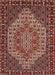 Machine Washable Traditional Saffron Red Rug, wshtr2171