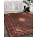 Machine Washable Traditional Saffron Red Rug in a Family Room, wshtr2174