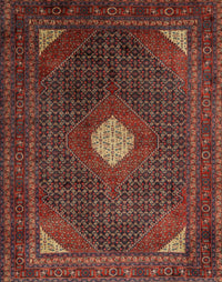 Machine Washable Traditional Saffron Red Rug, wshtr2174