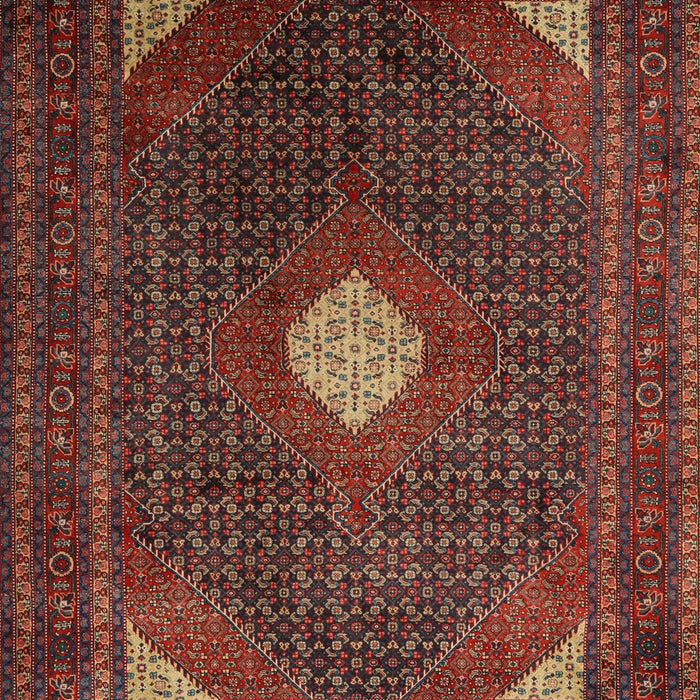 Machine Washable Traditional Saffron Red Rug, wshtr2174