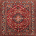 Square Traditional Rust Pink Persian Rug, tr2175