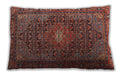 Traditional Classic Rectangular Saffron Red Lumbar Throw Pillow, 13 inch by 19 inch, lbtr2176