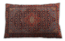 Traditional Classic Rectangular Saffron Red Lumbar Throw Pillow, 13 inch by 19 inch, lbtr2176