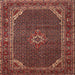 Square Traditional Copper Red Pink Persian Rug, tr2177