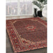 Machine Washable Traditional Copper Red Pink Rug in a Family Room, wshtr2177