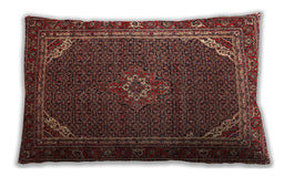 Traditional Classic Rectangular Copper Red Pink Lumbar Throw Pillow, 13 inch by 19 inch, lbtr2177