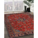 Machine Washable Traditional Sienna Brown Rug in a Family Room, wshtr2178