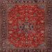 Square Traditional Sienna Brown Persian Rug, tr2178