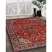 Traditional Dark Almond Brown Persian Rug in Family Room, tr2179