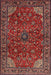 Machine Washable Traditional Dark Almond Brown Rug, wshtr2179