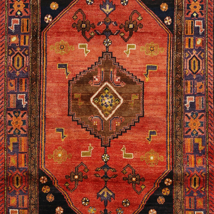 Machine Washable Traditional Mahogany Brown Rug, wshtr217