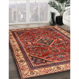 Traditional Red Persian Rug in Family Room, tr2180