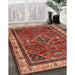 Machine Washable Traditional Tomato Red Rug in a Family Room, wshtr2180