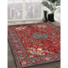 Traditional Orange Salmon Pink Persian Rug in Family Room, tr2181