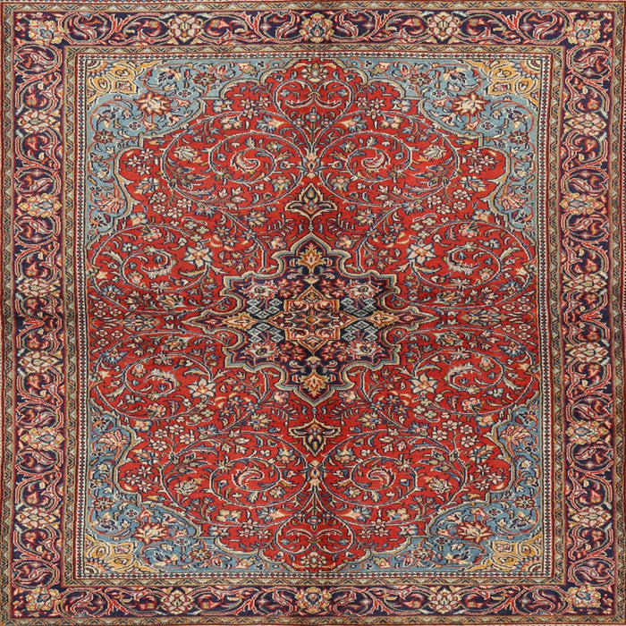 Square Traditional Camel Brown Persian Rug, tr2182