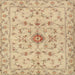 Round Machine Washable Traditional Peru Brown Rug, wshtr2183