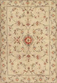 Machine Washable Traditional Peru Brown Rug, wshtr2183