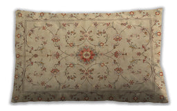 Traditional Classic Rectangular Peru Brown Lumbar Throw Pillow, 13 inch by 19 inch, lbtr2183