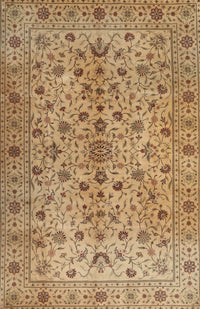 Machine Washable Traditional Light Brown Rug, wshtr2184