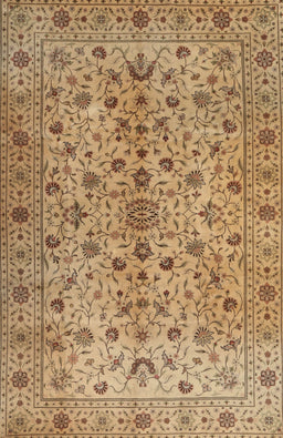 Machine Washable Traditional Light Brown Rug, wshtr2184