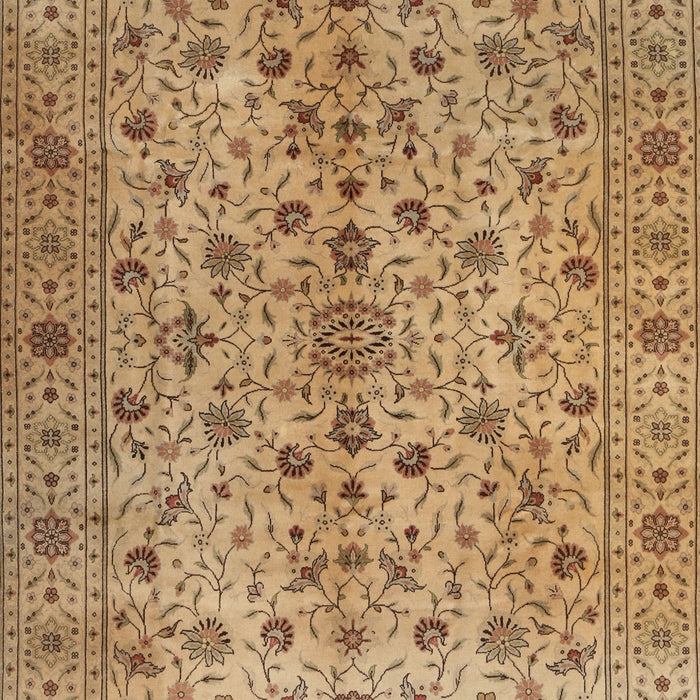 Machine Washable Traditional Light Brown Rug, wshtr2184