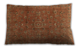 Traditional Classic Rectangular Mahogany Brown Lumbar Throw Pillow, 13 inch by 19 inch, lbtr2186