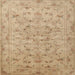 Square Traditional Bronze Brown Persian Rug, tr2187