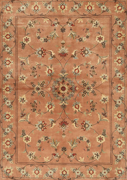 Machine Washable Traditional Orange Rug, wshtr2188