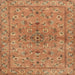 Square Traditional Orange Persian Rug, tr2188