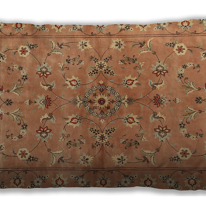Traditional Classic Rectangular Orange Lumbar Throw Pillow, 13 inch by 19 inch, lbtr2188