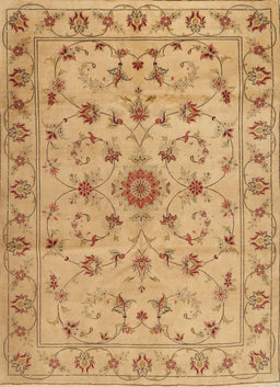 Machine Washable Traditional Orange Rug, wshtr2189