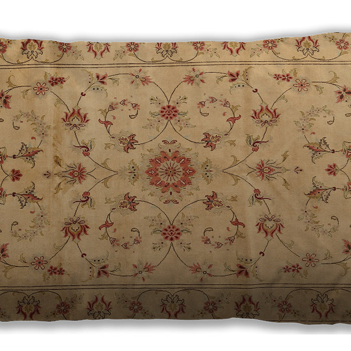Traditional Classic Rectangular Orange Lumbar Throw Pillow, 13 inch by 19 inch, lbtr2189
