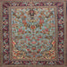 Square Traditional Green Persian Rug, tr2190