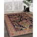 Machine Washable Traditional Dark Almond Brown Rug in a Family Room, wshtr2193