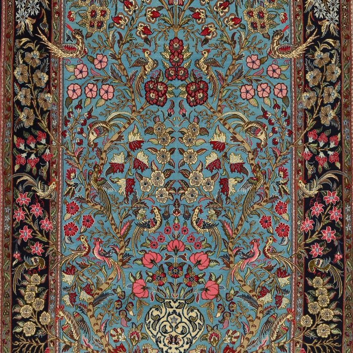 Traditional Khaki Green Animal Rug, tr2195