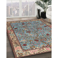 Traditional Dark Gray Animal Rug, tr2196