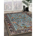 Machine Washable Traditional Bakers Brown Rug in a Family Room, wshtr2197