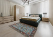 Traditional Bakers Brown Animal Rug in a Bedroom, tr2197