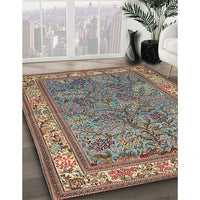 Traditional Dark Sienna Brown Animal Rug, tr2198