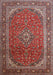 Traditional Saffron Red Medallion Rug, tr219