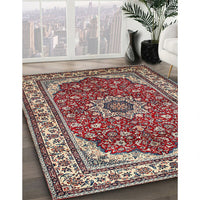 Traditional Light French Beige Brown Medallion Rug, tr21