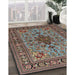 Machine Washable Traditional Bakers Brown Rug in a Family Room, wshtr2200