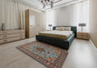 Traditional Bakers Brown Animal Rug in a Bedroom, tr2200