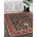 Traditional Dark Almond Brown Persian Rug in Family Room, tr2201
