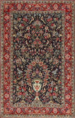 Machine Washable Traditional Dark Almond Brown Rug, wshtr2201