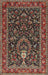 Machine Washable Traditional Dark Almond Brown Rug, wshtr2201