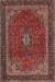 Traditional Dark Almond Brown Medallion Rug, tr2202