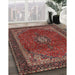 Machine Washable Traditional Dark Almond Brown Rug in a Family Room, wshtr2202