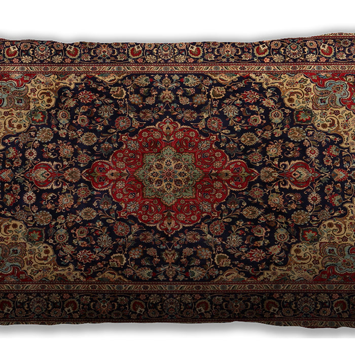 Traditional Classic Rectangular Petra Gold Brown Lumbar Throw Pillow, 13 inch by 19 inch, lbtr2204
